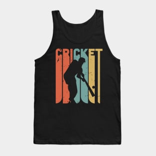 Retro cricket  / cricket lover gift idea / Cricket fan present Tank Top